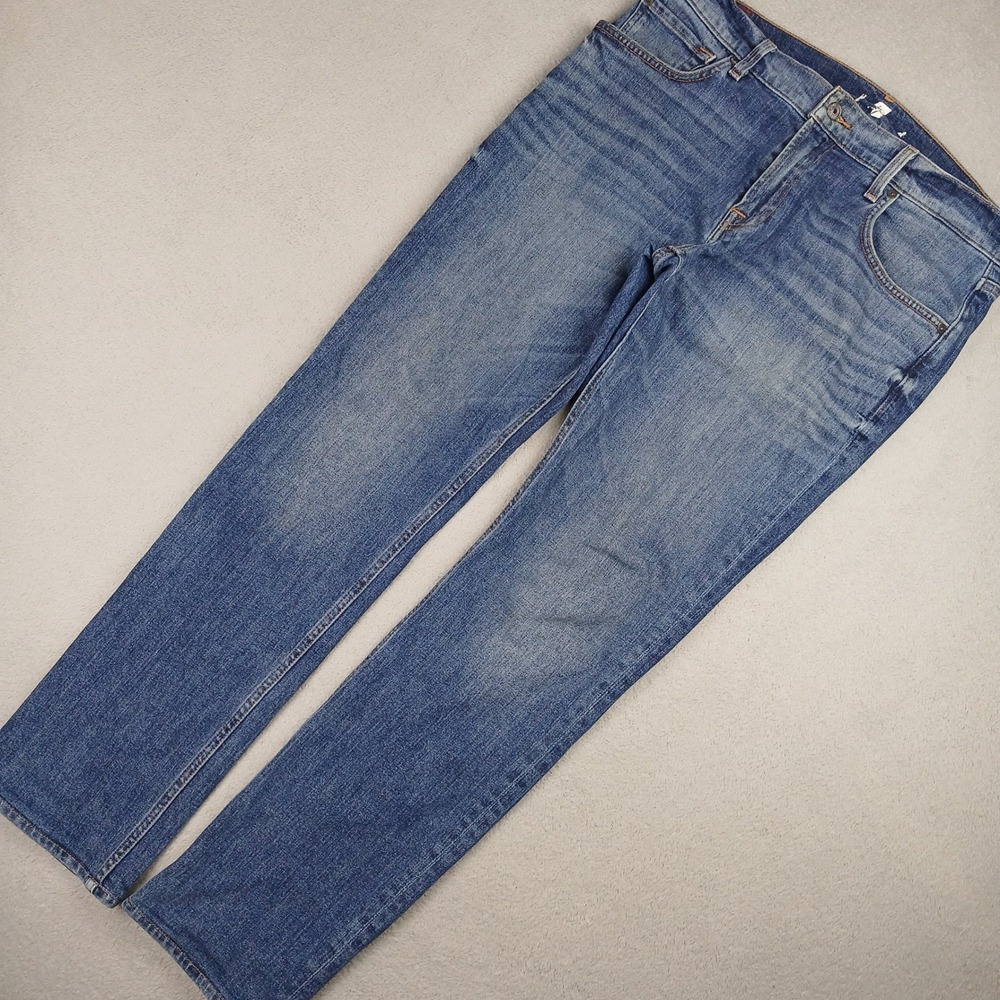 7 For All Mankind Jeans Mens 32x30 Blue Straight Leg Stretch Denim